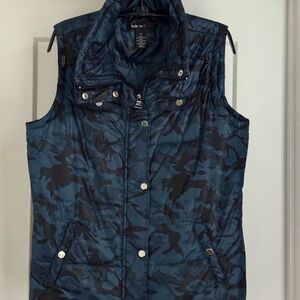 Style & Co. Blue and Black Camo Vest
